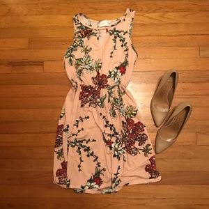 French Grey Sadie Keyhole Brushed Dress Small